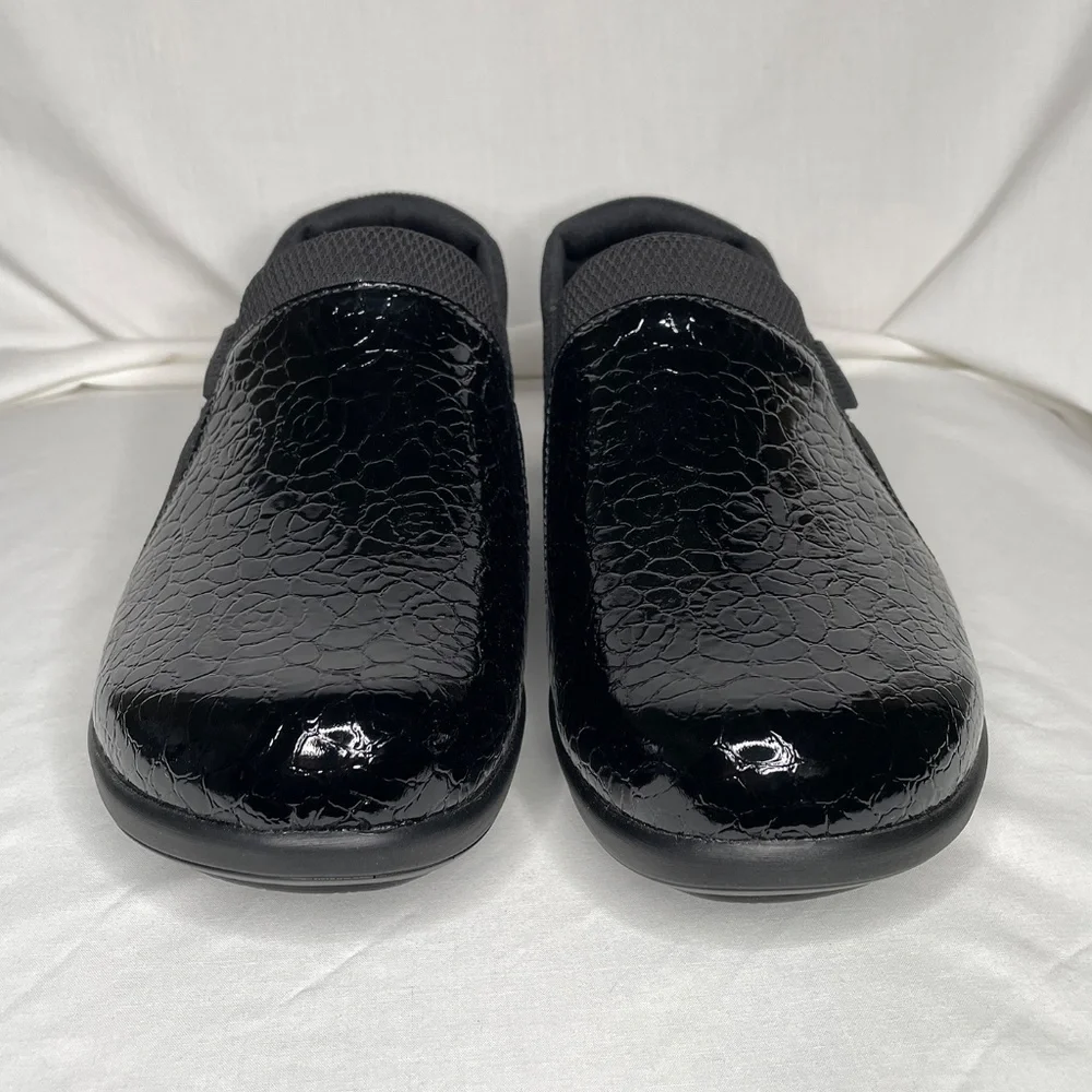 Alegria Duette Flourish Clog Slip On Black Patent Leather - Picture 6 of 10
